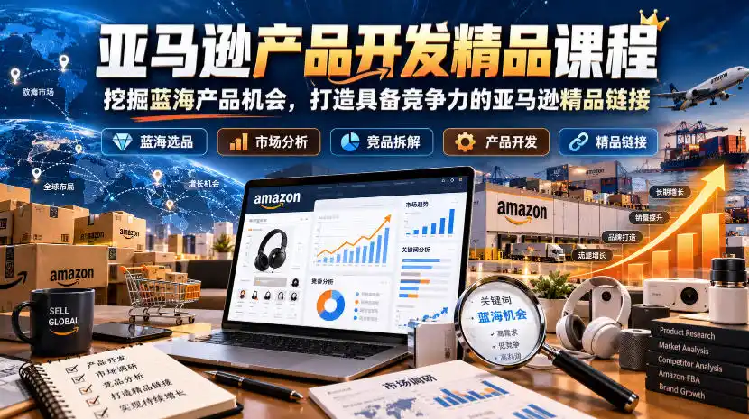 亚马逊产品开发精品课程，挖掘蓝海产品机会，打造具备竞争力的亚马逊精品链接-星云网创