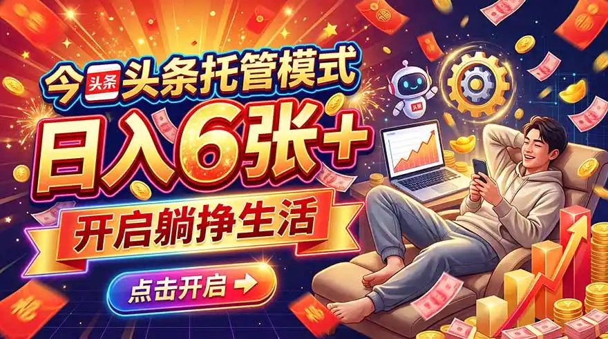 今日头条AI托管模式，每天5分钟，最高月入5000+，操作超简单，零门槛-星云网创