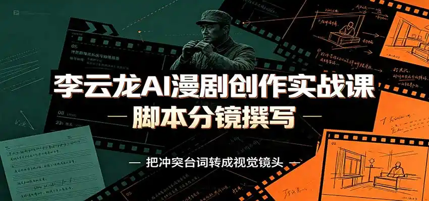 李云龙AI漫剧创作实战课：角色人设还原，脚本分镜撰写，AI漫剧成片完整制作教学-星云网创