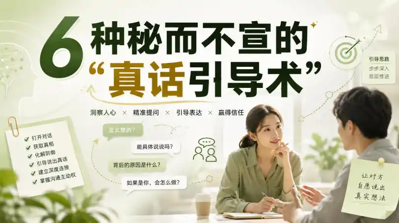 付费文章:6种秘而不宣的“真话引导术”-星云网创