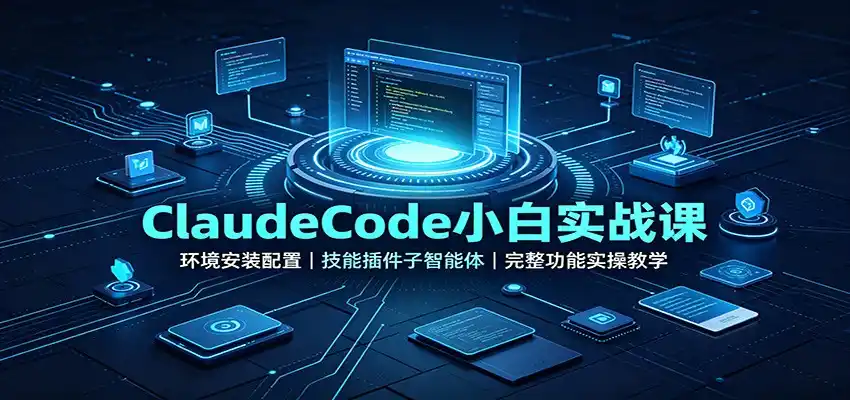 ClaudeCode小白实战课：环境安装配置，技能插件子智能体，完整功能实操教学-星云网创