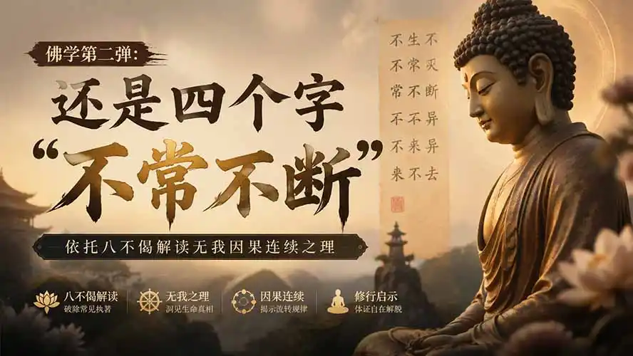 付费文章：佛学第二弹：还是四个字“不常不断”依托八不偈解读无我因果连续之理-星云网创