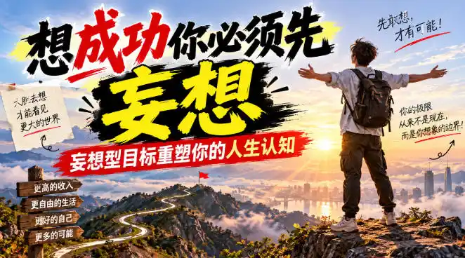 付费文章：想成功你必须先妄想，妄想型目标重塑你的人生认知-星云网创