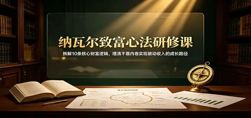 纳瓦尔致富心法研修课：拆解10条核心财富逻辑，理清不靠内卷实现被动收入的成长路径-星云网创