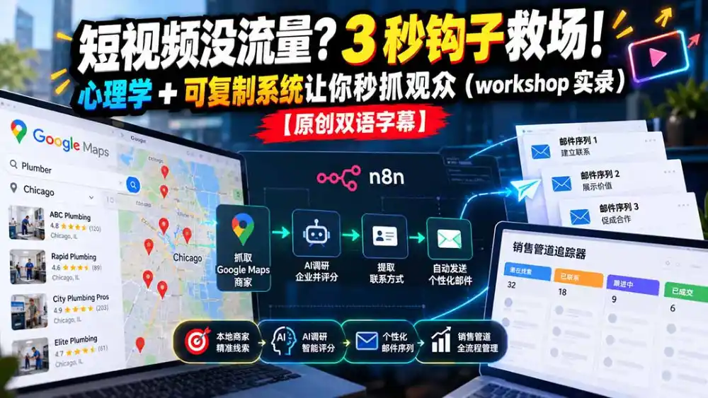 短视频没流量？3 秒钩子救场！心理学 + 可复制系统让你秒抓观众(workshop 实录-星云网创