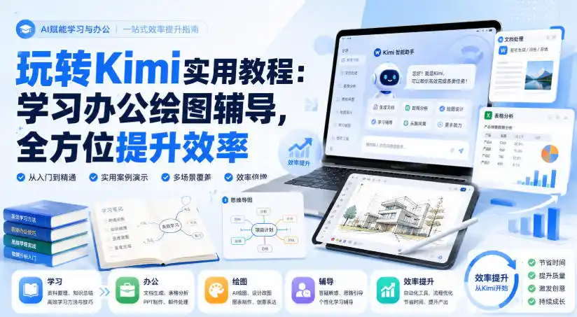 玩转Kimi实用教程：学习办公绘图辅导，全方位提升效率-星云网创