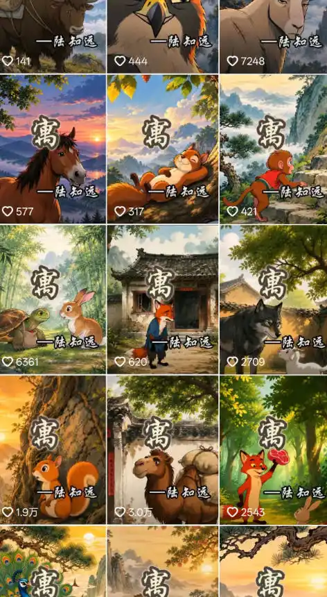 抖音某博主的AI寓言故事动画教学，涵盖封面设计、AI动画生成、工具、低成本薅羊毛生成，轻松入局蓝海赛道变现-星云网创