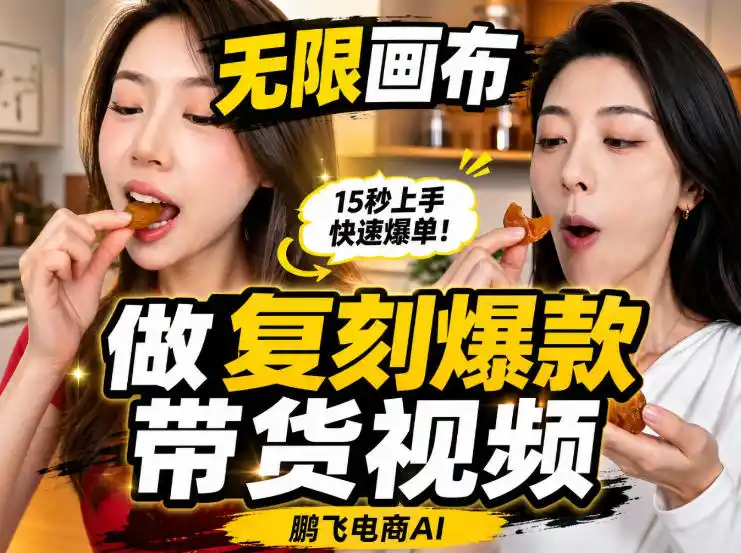 无限画布实操教程,搭一个炸裂级黑科技工作流——一键复刻爆款带货视频-星云网创