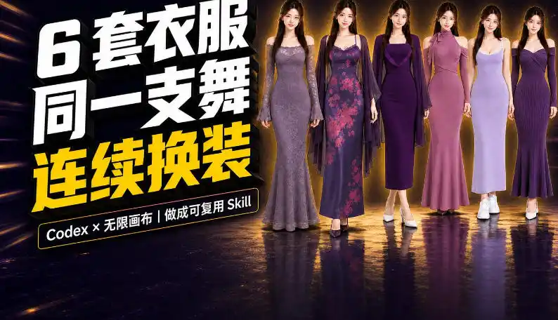 同一支舞,6套衣服按顺序切换:我把服装换装视频做成了一个Skill-星云网创