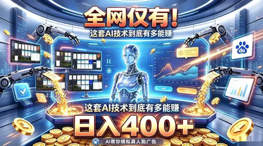 全网仅有！这套AI技术到底有多能賺，日入400+，无需人工干预，实现真正被动变现【揭秘】-星云网创