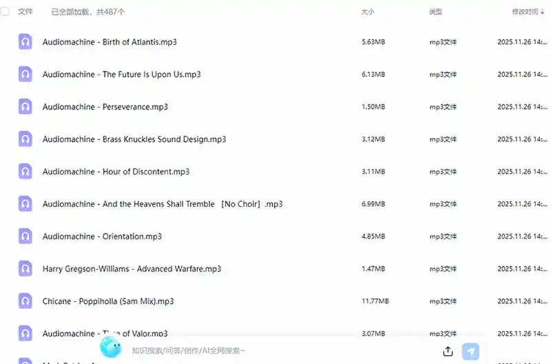 某宝付费购买，常用6G音效合集！970+首宣传片背景音乐，无版权可商用大气素材，分类清晰，高质量内容-星云网创