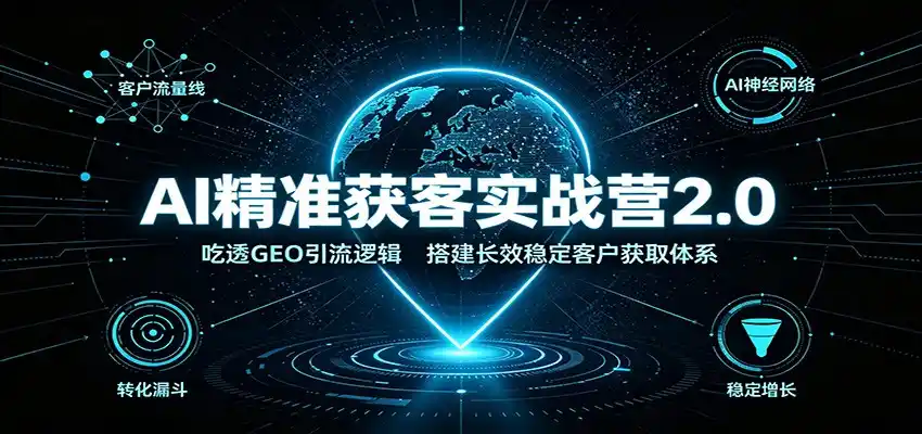 AI精准获客实战营2.0：吃透GEO引流逻辑，搭建长效稳定客户获取体系-星云网创
