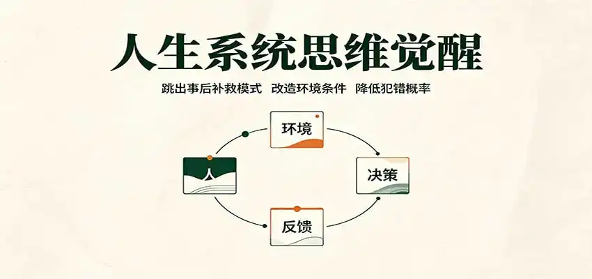 人生系统思维觉醒：跳出事后补救模式，改造环境条件，降低犯错概率-星云网创