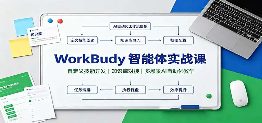 WorkBuddy智能体实战课：自定义技能开发，知识库对接，多场景AI自动化教学-星云网创