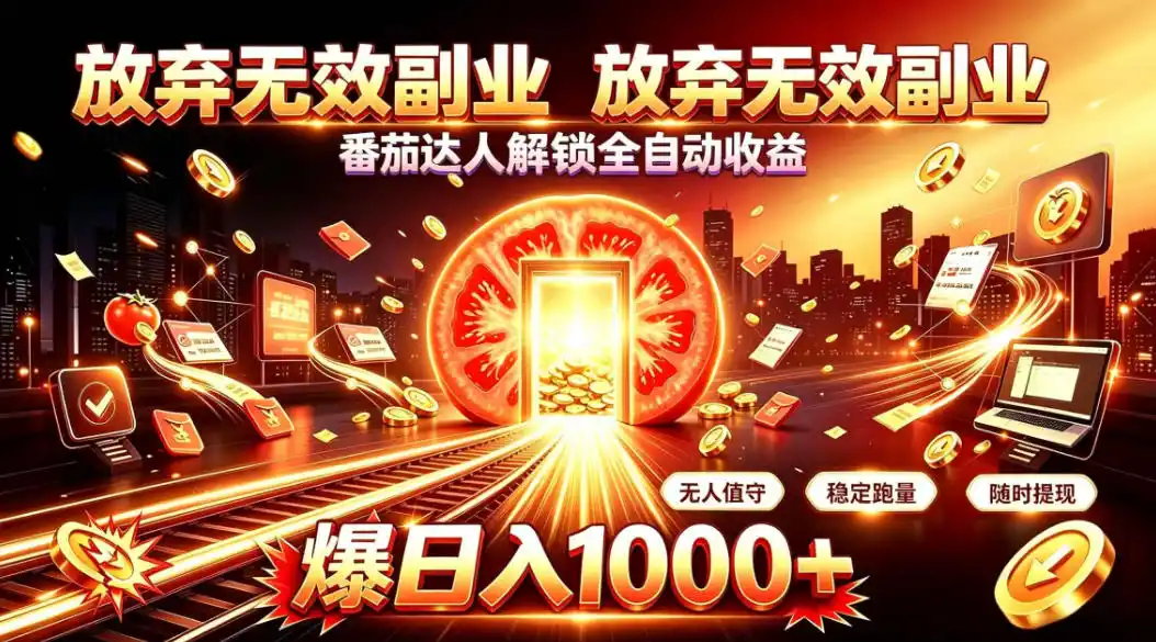 放弃无效副业，番茄达人解锁全自动收益，日入1k+，门槛最低的线上轻资产项目【揭秘】-星云网创