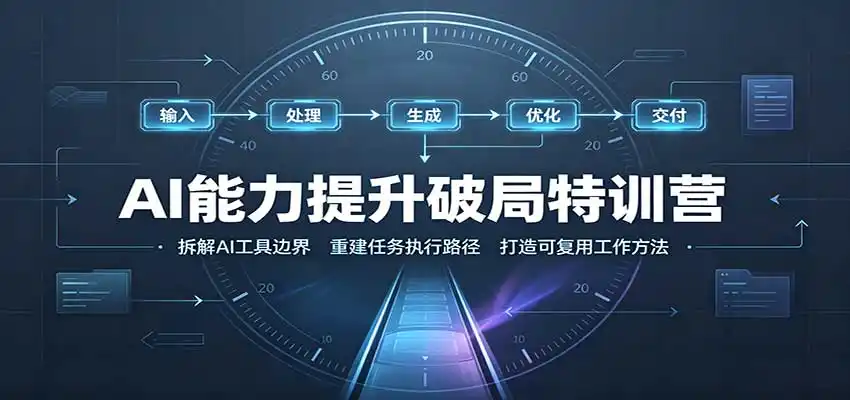 AI能力提升破局特训营：掌握AI交互逻辑，内容创作，搭建工作流-星云网创