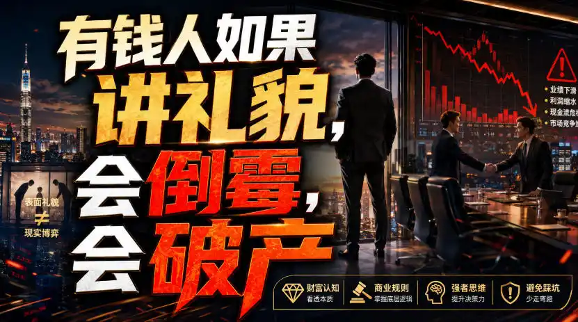 付费文章：有钱人如果讲礼貌，会倒霉，会破产-星云网创