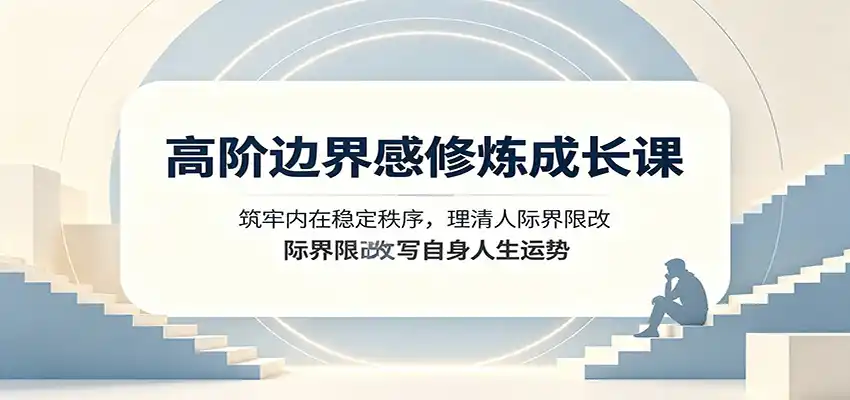 高阶边界感修炼成长课：筑牢内在稳定秩序，理清人际界限改写自身人生运势-星云网创