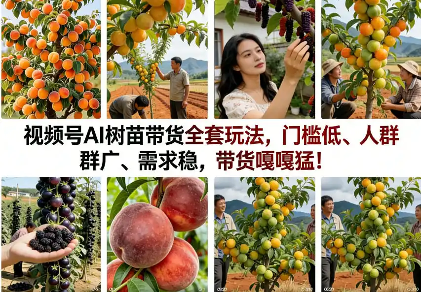 视频号AI树苗带货全套玩法,门槛低、人群广、需求稳,带货嘎嘎猛!(更新0908)-星云网创