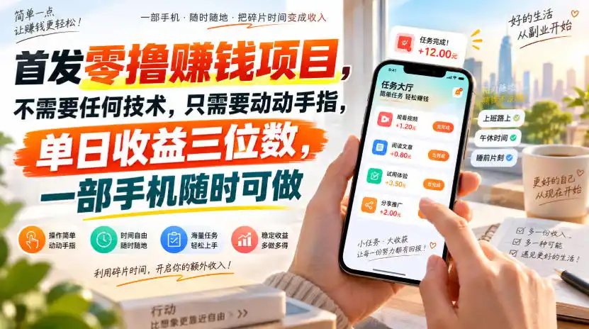 首发零撸賺钱项目，不需要任何技术，只需要动动手指，单日收益三位数，一部手机随时可做【揭秘】-星云网创