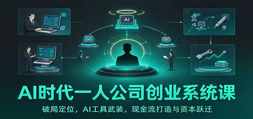AI时代一人公司创业系统课：破局定位，AI工具武装，现金流打造与资本跃迁-星云网创
