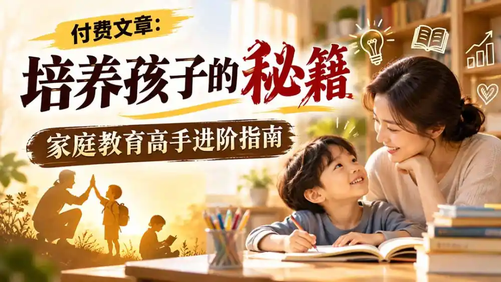 付费文章：培养孩子的秘籍，家庭教育高手进阶指南-星云网创