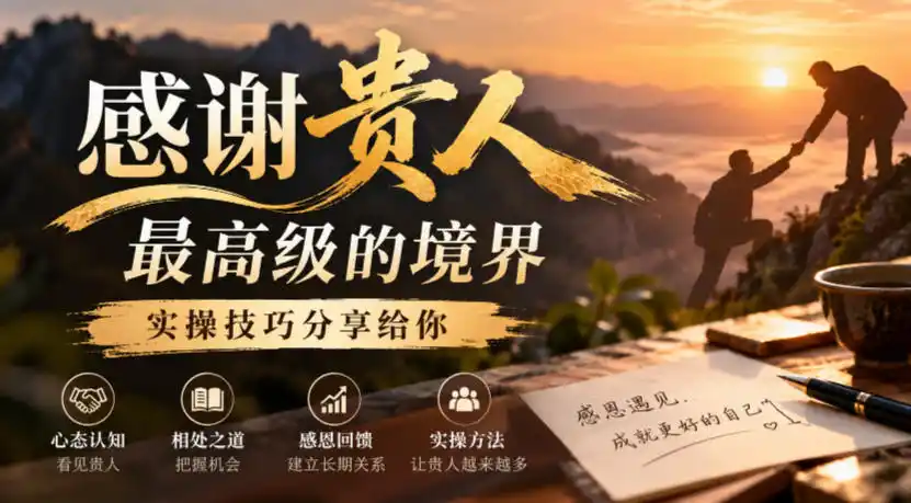 某公众号付费文章：感谢贵人最高级的境界，实操技巧分享给你-星云网创