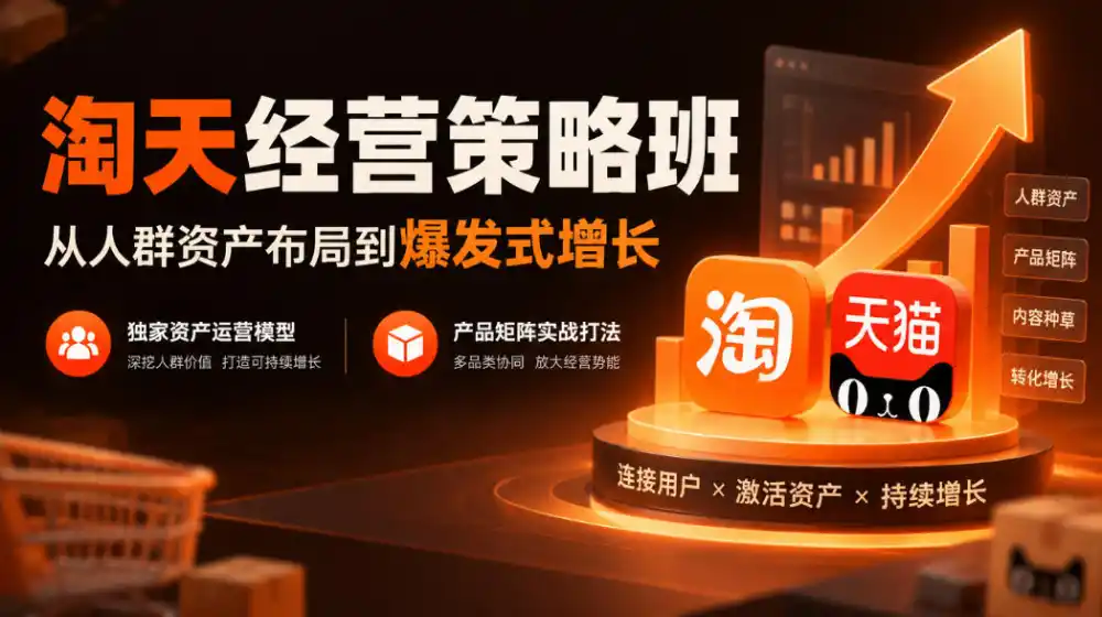 淘天经营策略班，从人群资产布局到爆发式增长，独家资产运营模型，产品矩阵实战打法-星云网创