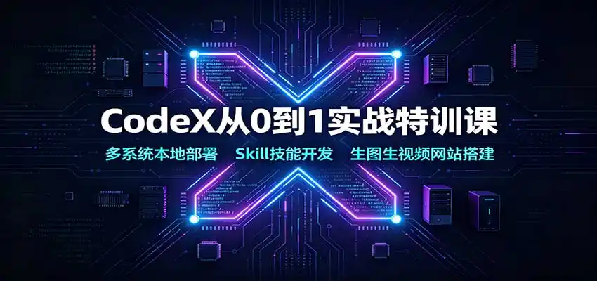 CodeX从0到1实战特训课：多系统本地部署，Skill技能开发，生图生视频网站搭建-星云网创