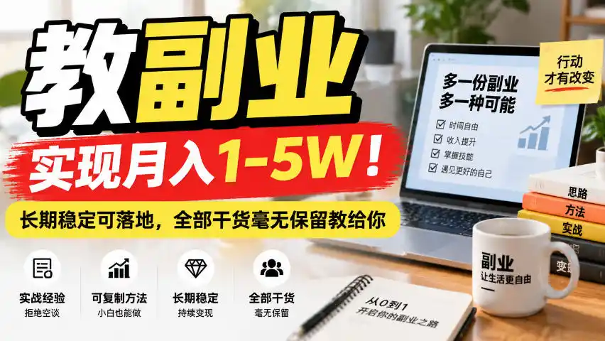 “教副业”实现月入1-5W!长期稳定可落地,全部干货毫无保留教给你【揭秘】-星云网创