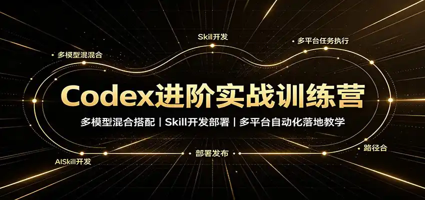 Codex进阶实战训练营：多模型混合搭配，Skill开发部署，多平台自动化落地教学-星云网创