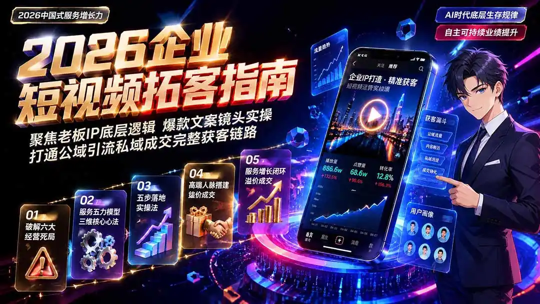 2026AI时代服务增长力实战课-无水印｜五力模型三维心法教学，破解门店客源流失低价内卷实现长效业绩增长-星云网创