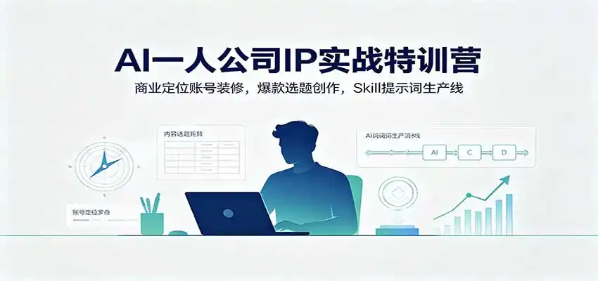 AI一人公司IP实战特训营：商业定位账号装修，爆款选题创作，Skill提示词生产线-星云网创
