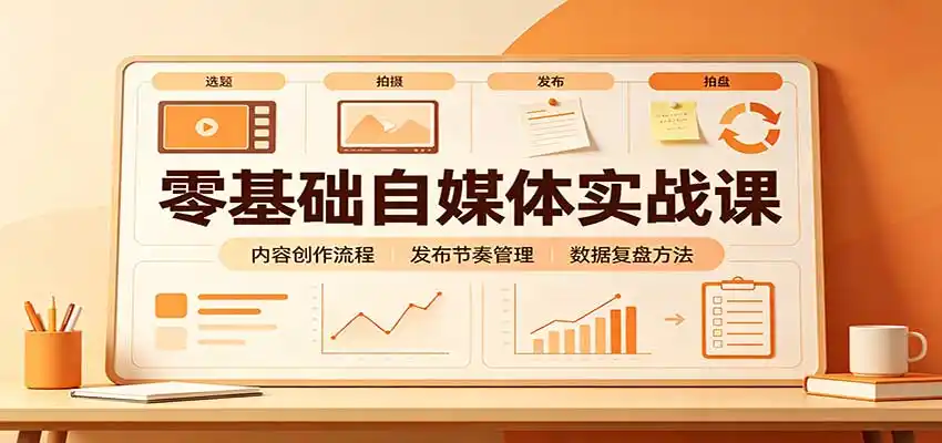 零基础自媒体实战课：赛道人设冷启动，内容创作复盘，公私域商业闭环-星云网创