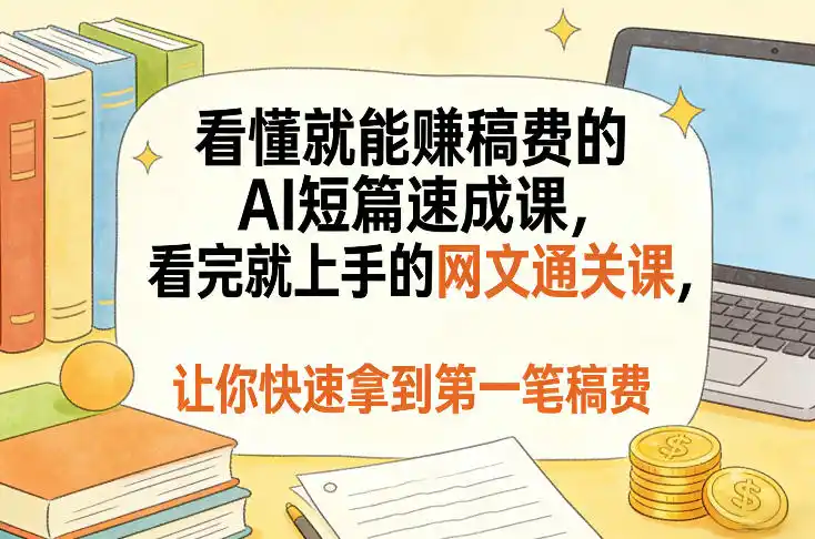 看懂就能賺稿费的AI短篇速成课，看完就上手的网文通关课，让你快速拿到第一笔稿费(更新1008)-星云网创