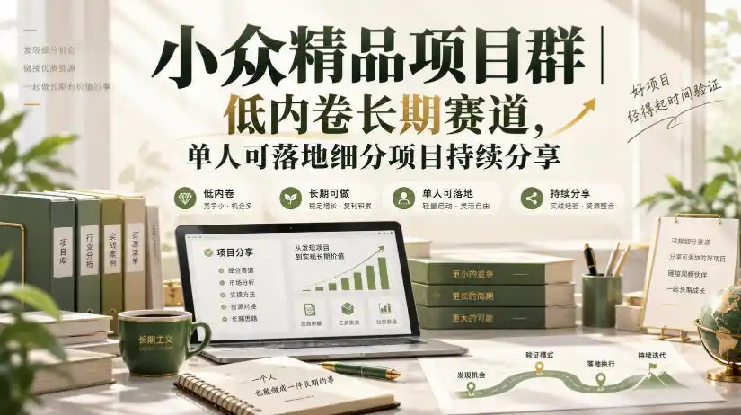 小众精品项目群｜低内卷长期赛道，单人可落地细分项目持续分享-星云网创