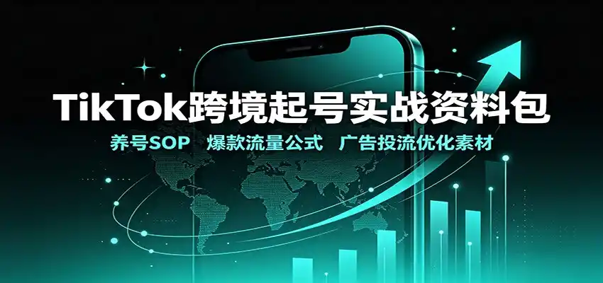 TikTok跨境起号实战资料包：养号SOP，爆款流量公式，广告投流优化素材-星云网创