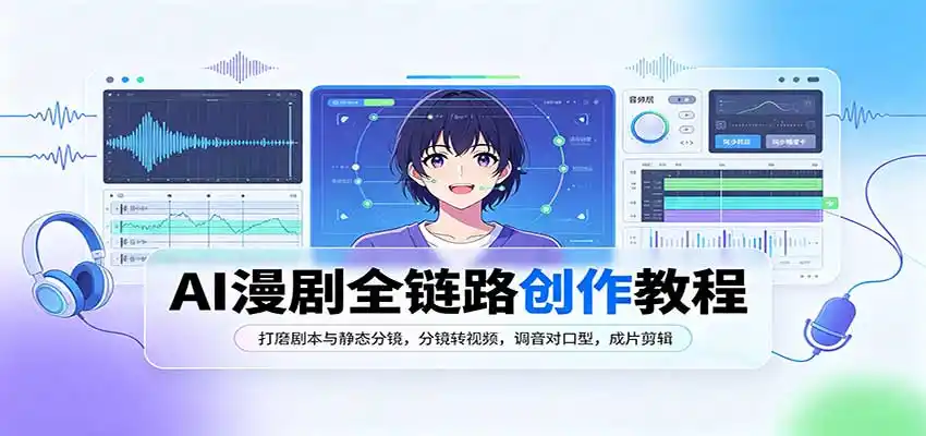 AI漫剧全链路创作教程:打磨剧本与静态分镜,分镜转视频,调音对口型,成片剪辑-星云网创