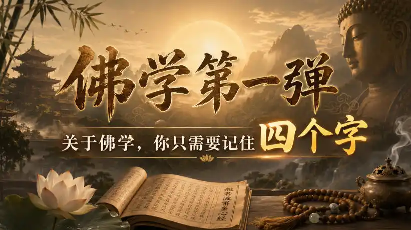 付费文章：佛学第一弹，关于佛学，你只需要记住四个字-星云网创