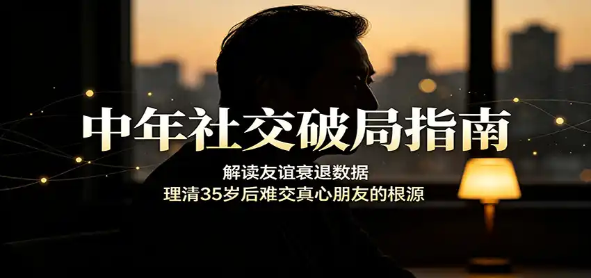 中年社交破局指南：解读友谊衰退数据，理清35岁后难交真心朋友的根源-星云网创