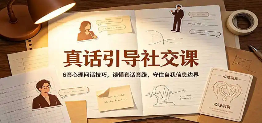 真话引导社交课：6套心理问话技巧，读懂套话套路，守住自我信息边界-星云网创