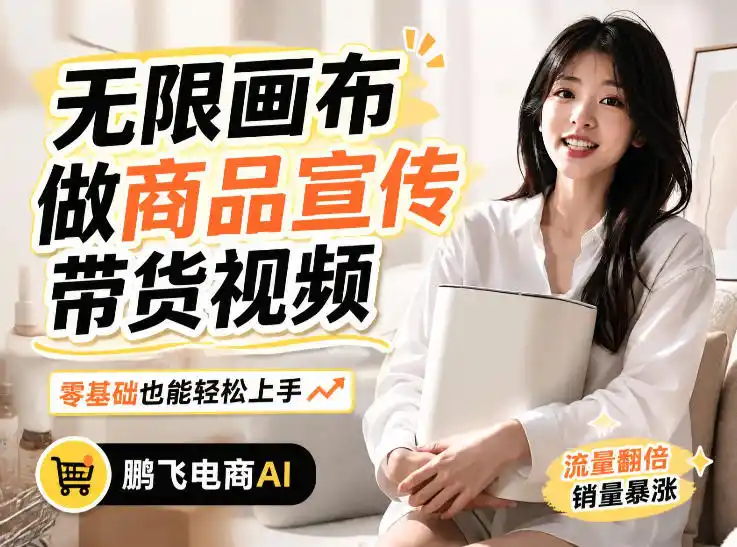 不用模特不用拍，AI生成电商带货视频｜无限画布从0到1搭建教程，全程实操演示，新手也能跟着落地-星云网创