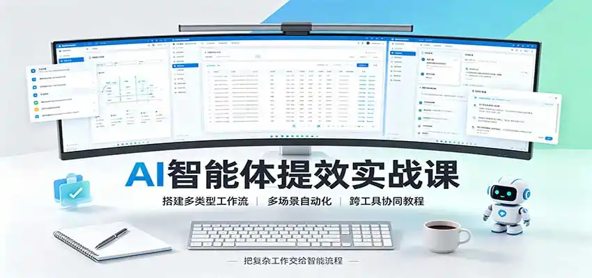 AI智能体提效实战课：搭建多类型工作流，多场景自动化，跨工具协同教程-星云网创