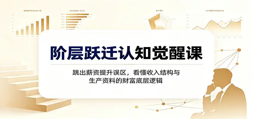 阶层跃迁认知觉醒课：跳出薪资提升误区，看懂收入结构与生产资料的财富底层逻辑-星云网创
