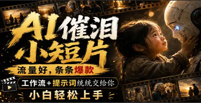 AI催泪小短片，流量好，条条爆款，工作流+提示词统统交给你，小白轻松上手-星云网创