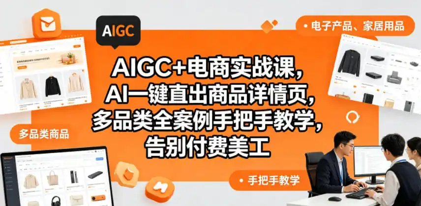 AIGC+电商实战课，AI一键直出商品详情页，多品类全案例手把手教学，告别付费美工(更新0820)-星云网创