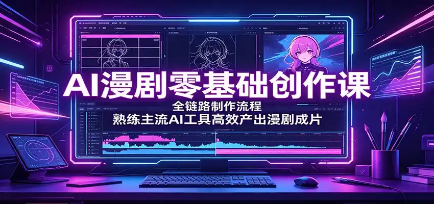 AI漫剧零基础创作课：全链路制作流程，熟练主流AI工具高效产出漫剧成片-星云网创
