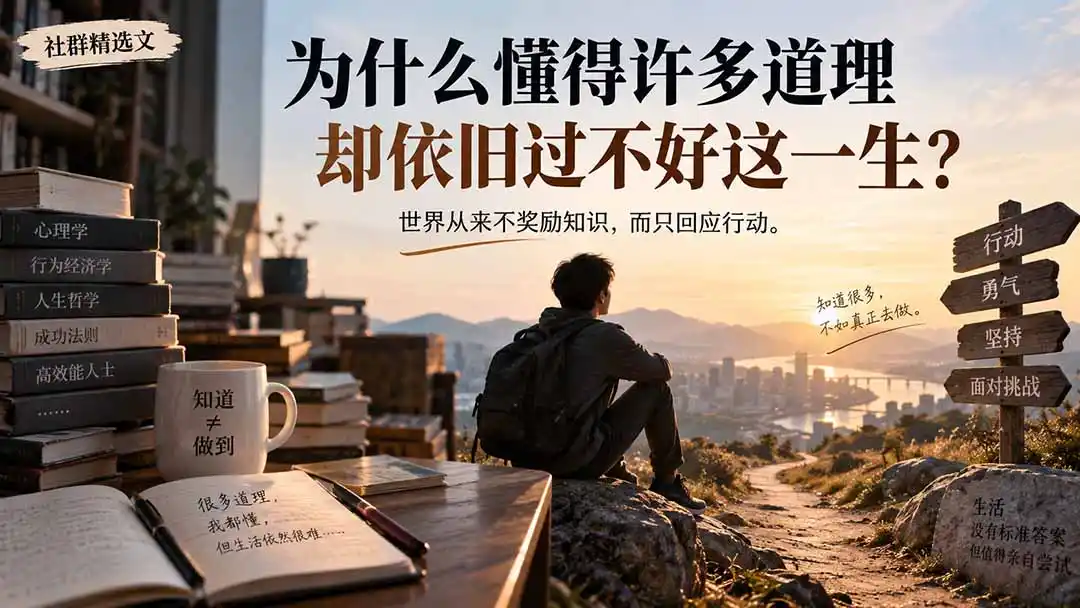 社群精选文：为什么懂得许多道理却依旧过不好这一生？-星云网创
