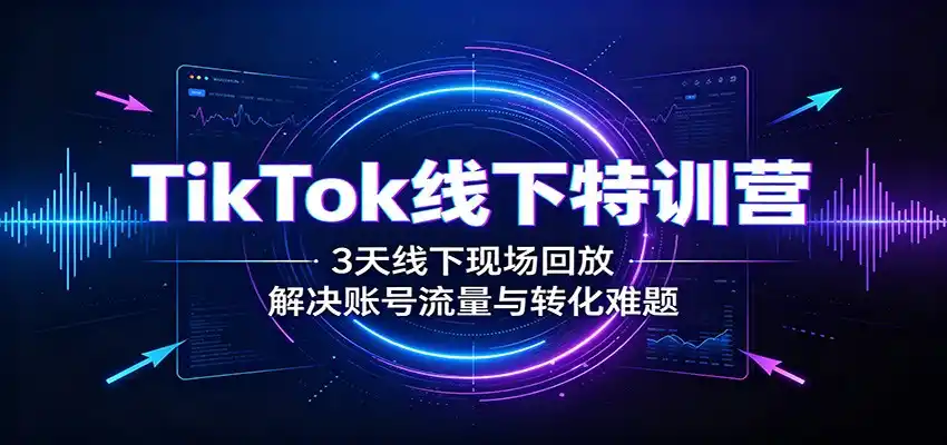 TikTok线下特训营：3天线下现场回放，解决账号流量与转化难题-星云网创