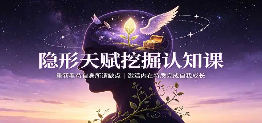 隐形天赋挖掘认知课：重新看待自身所谓缺点，激活内在特质完成自我成长-星云网创